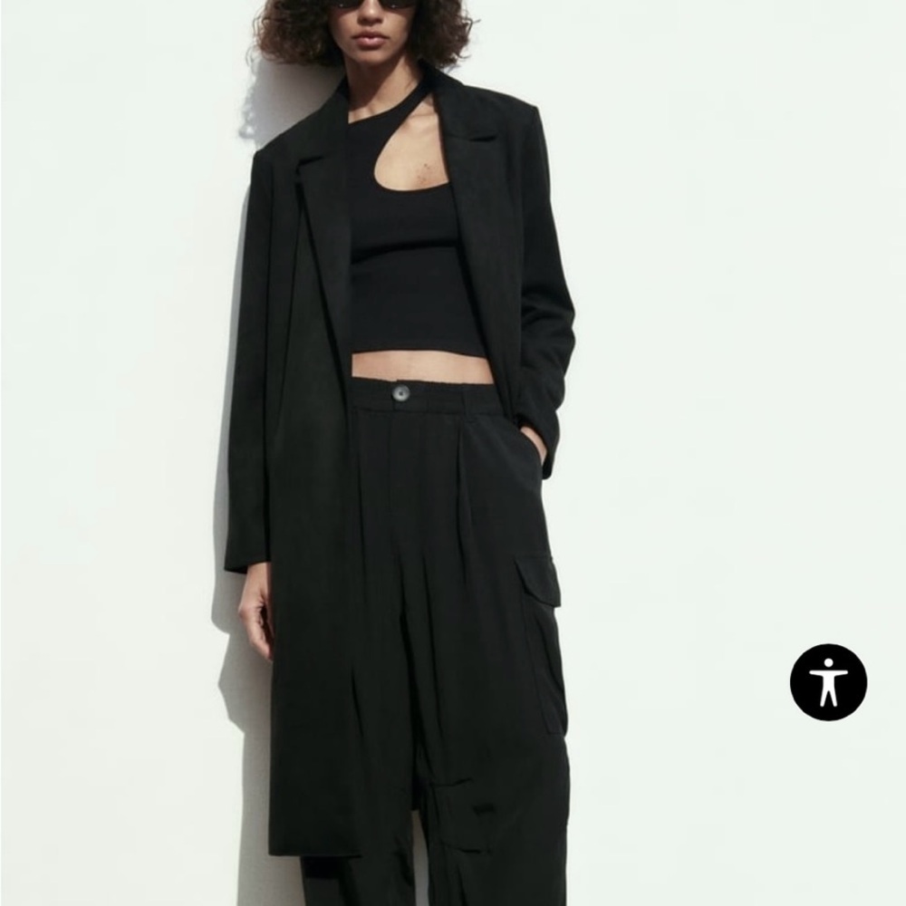 Zara Black Coat - Picture 3 of 7
